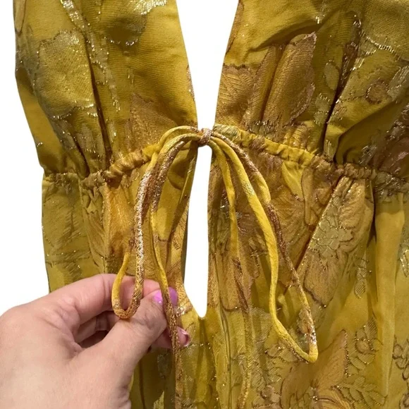 Rumored Paradise Midi Dress Golden Hour Medium New with Tags - Picture 11 of 16